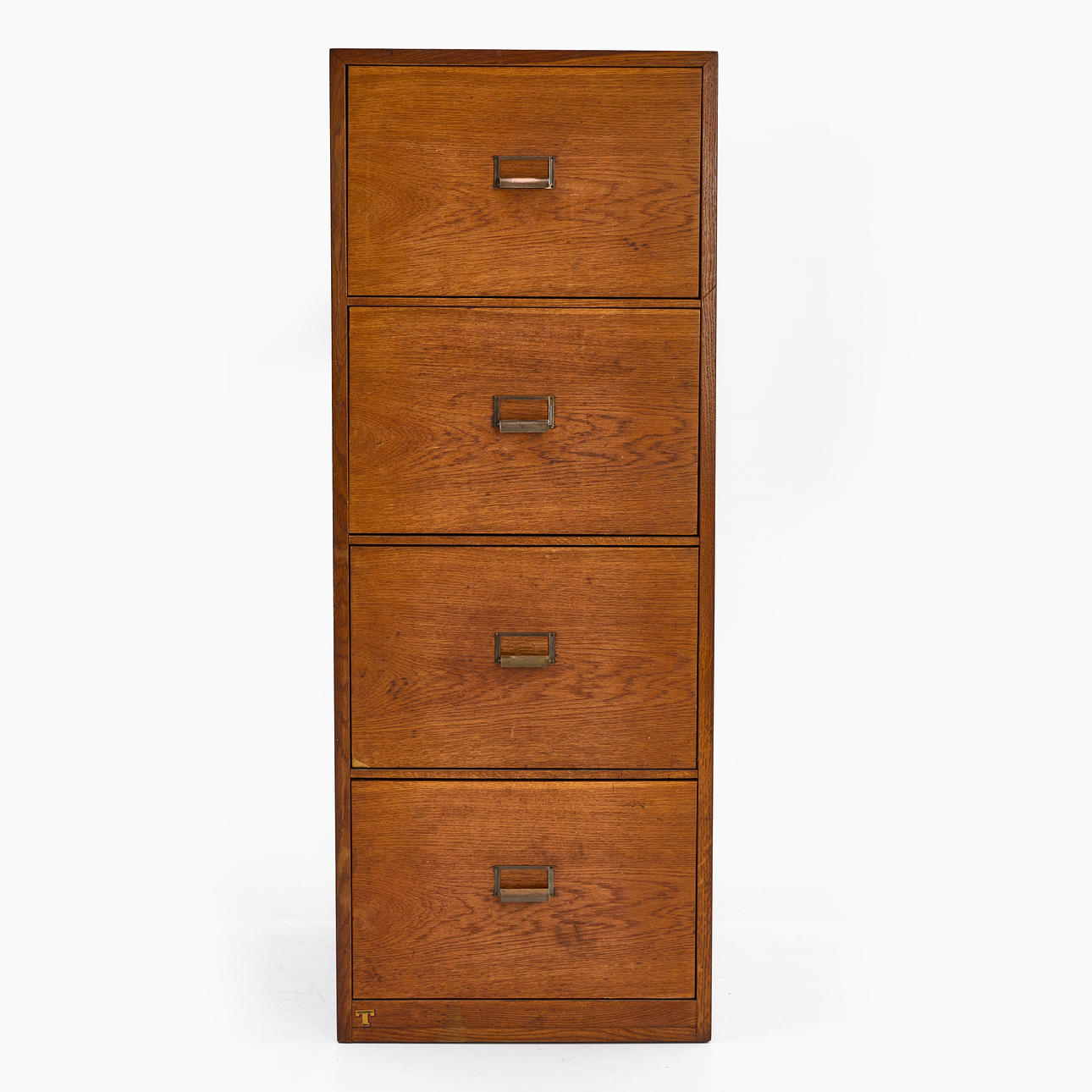 FILING CABINET, oak, 3 drawers, approx. 1930s.