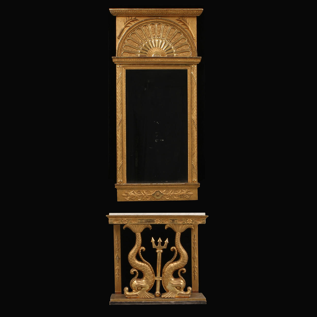 SPEGEL och KONSOLBORD, empire, 1800-tal.