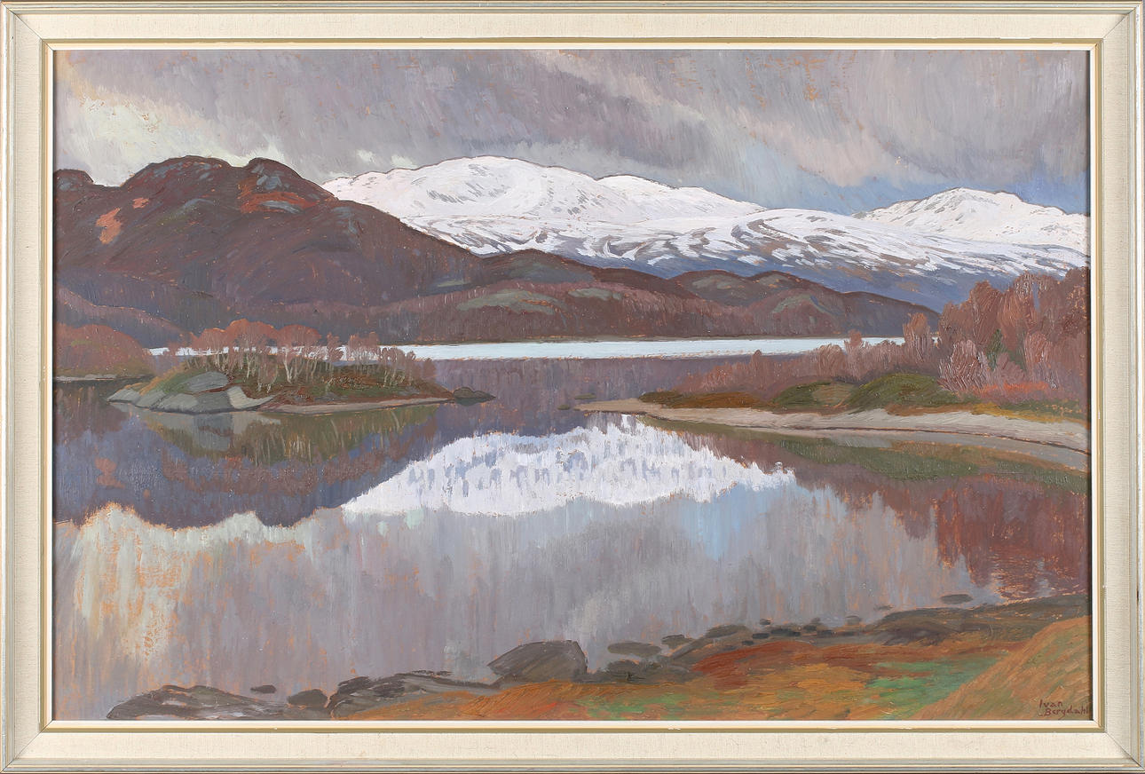 IVAN BERGDAHL. "Stilla oktoberdag, Vuoggatjålme", olja på duk, signerad och daterad 1967.