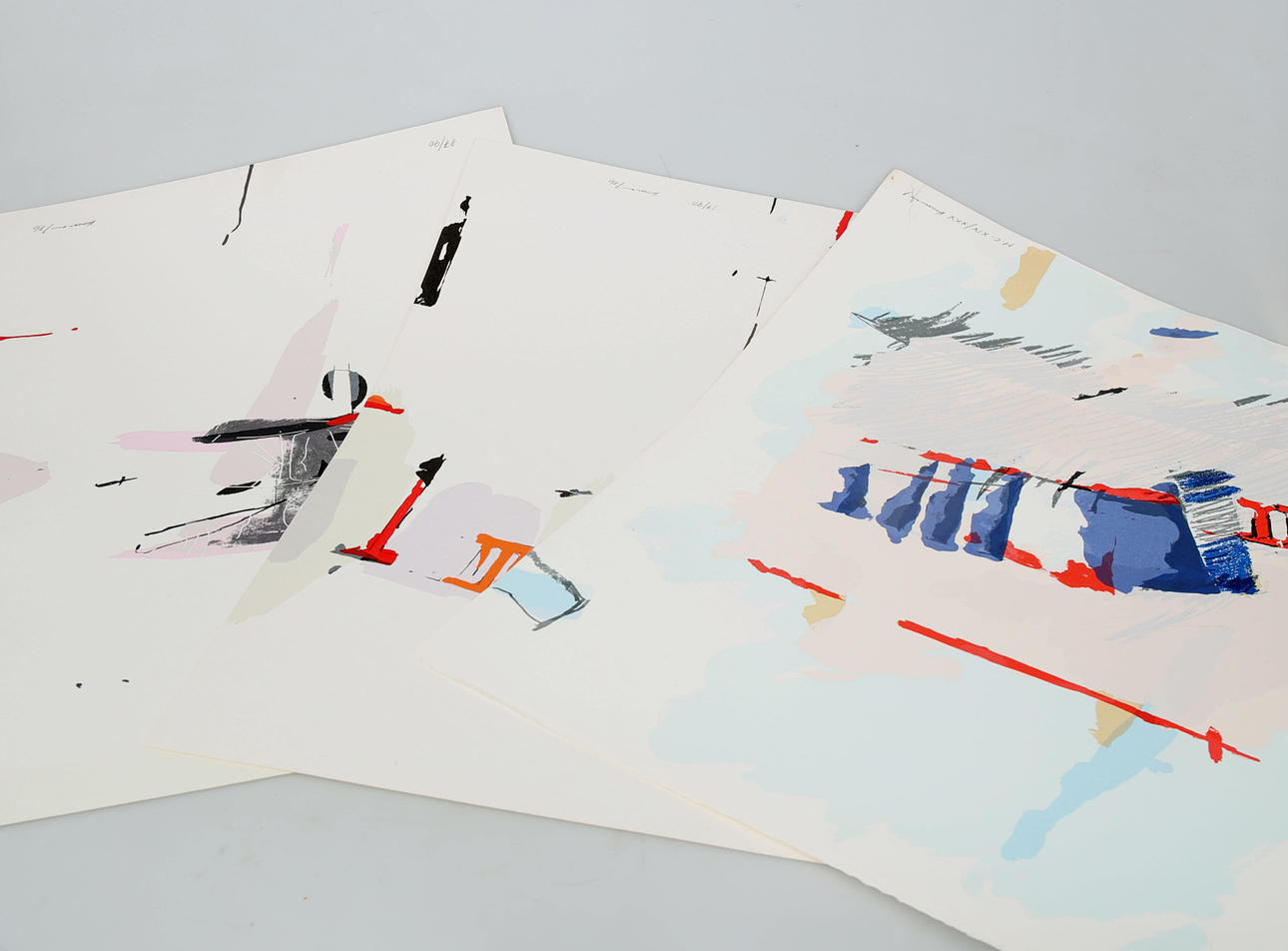 VLADIMIR KAMENDY. Färglitografier, numrerade, 3 stycken, signerade.