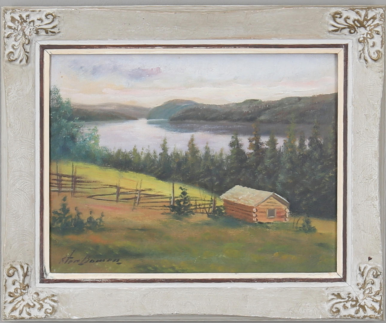 STEN BOMAN. Landskap, olja på duk, signerad.