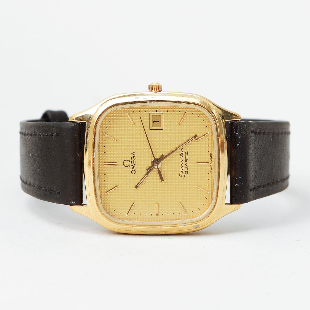 ARMBANDSUR, Omega, Seamaster, quartz, stål/doublé.