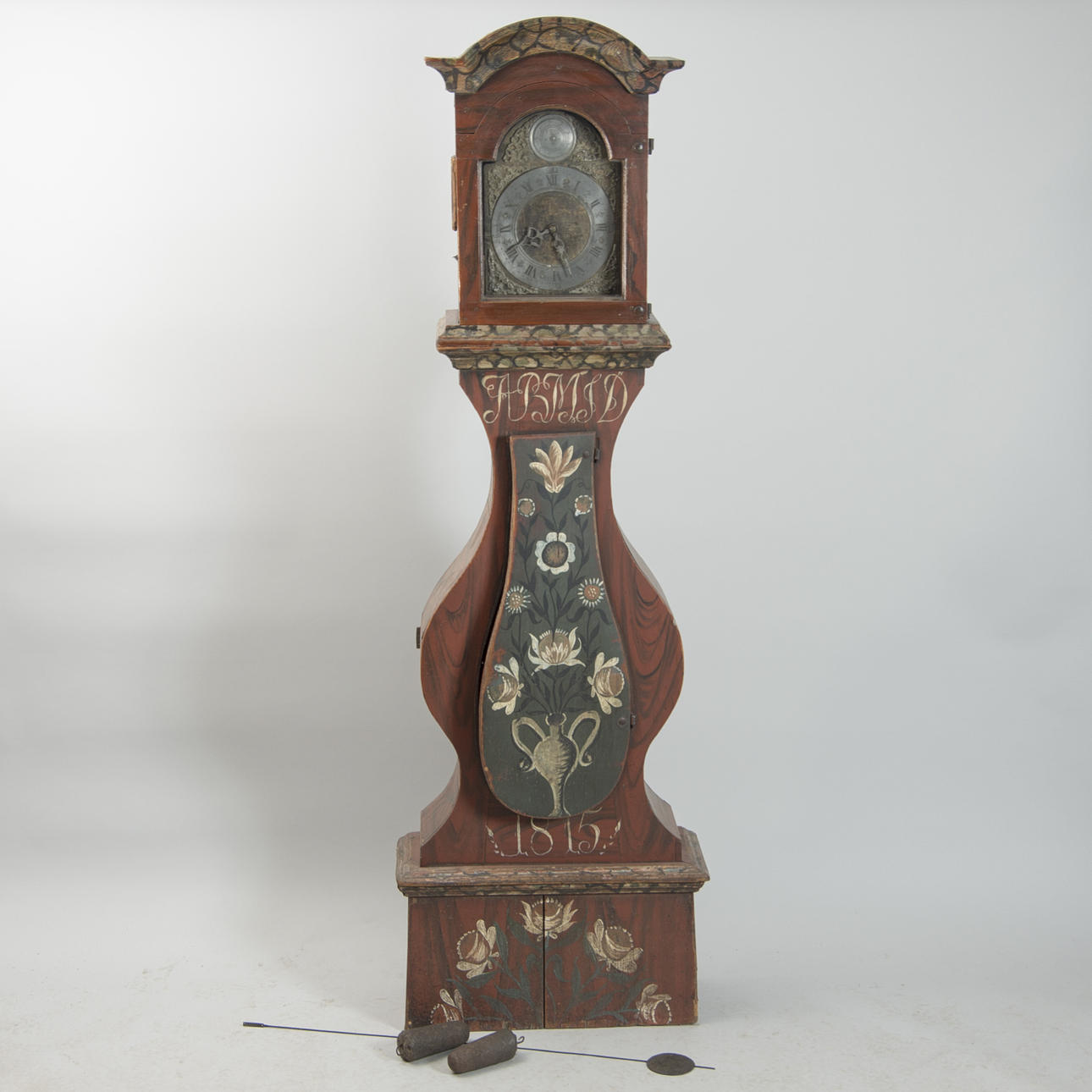 GOLVUR, allmogemålat, daterat 1815, urtavlan märkt J:E:W.