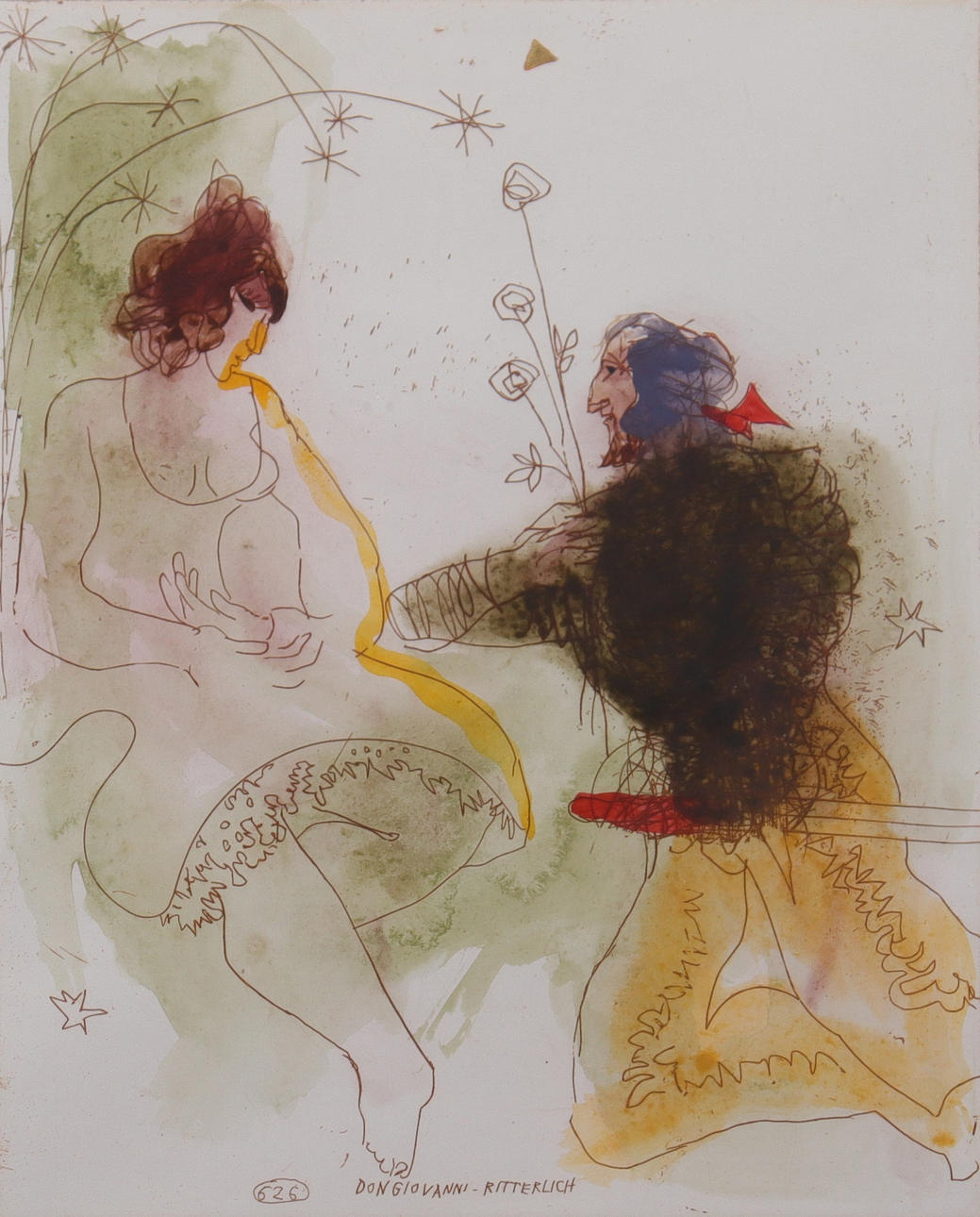 ADI HOLZER. ETSNING, figurscen.