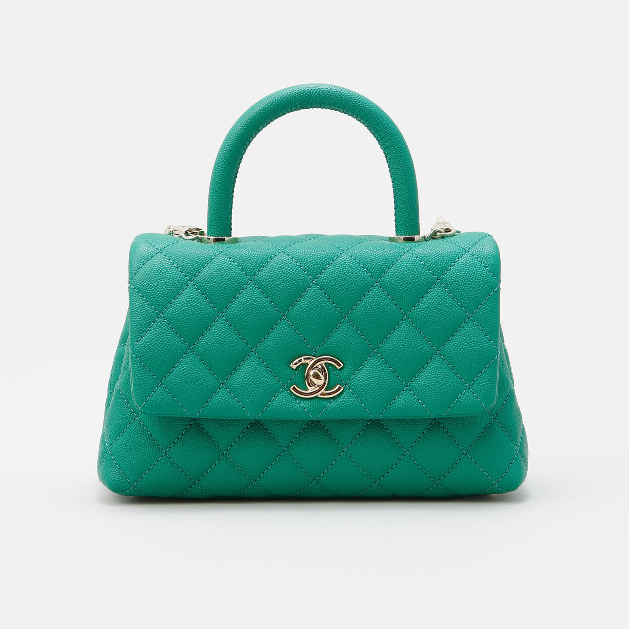 VÄSKA, Chanel, "Mini flap" med handtag, 2020/2021.
