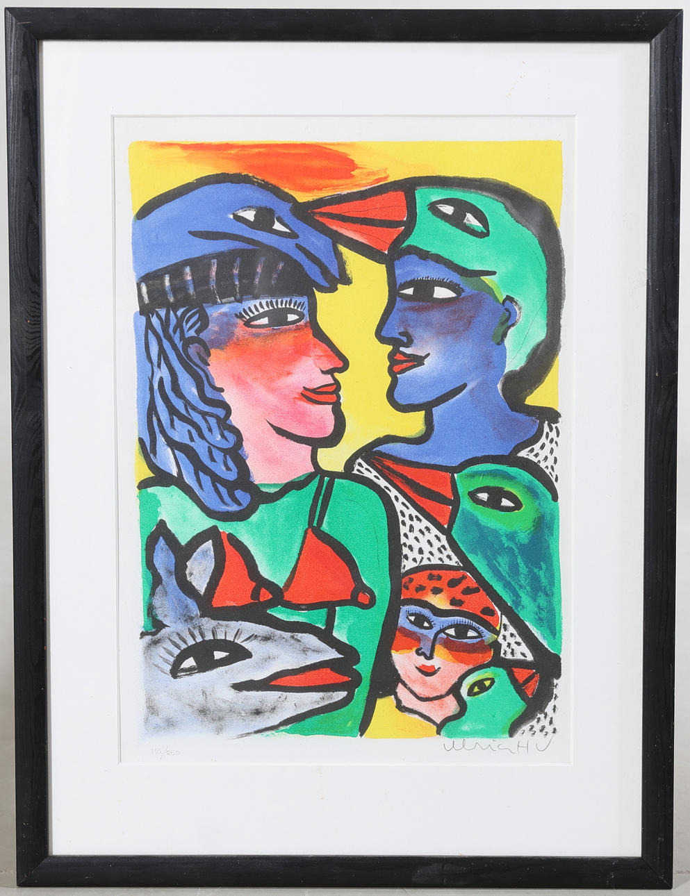 ULRICA HYDMAN-VALLIEN. Composition with figures, lithograph, signed and numbered 122/250.