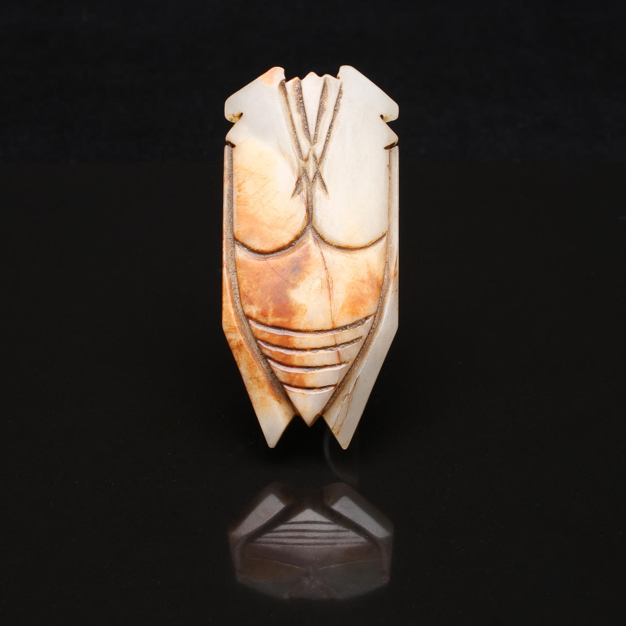 CIKADA, vit jade, Kina, antagligen 18/1900-tal.