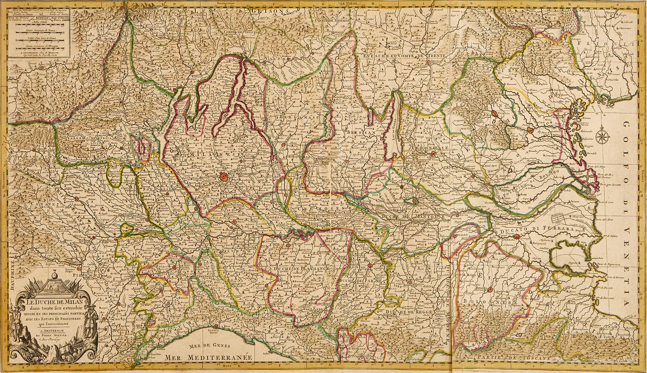MORTIER, Le Duché de Milan, ca 1700.
