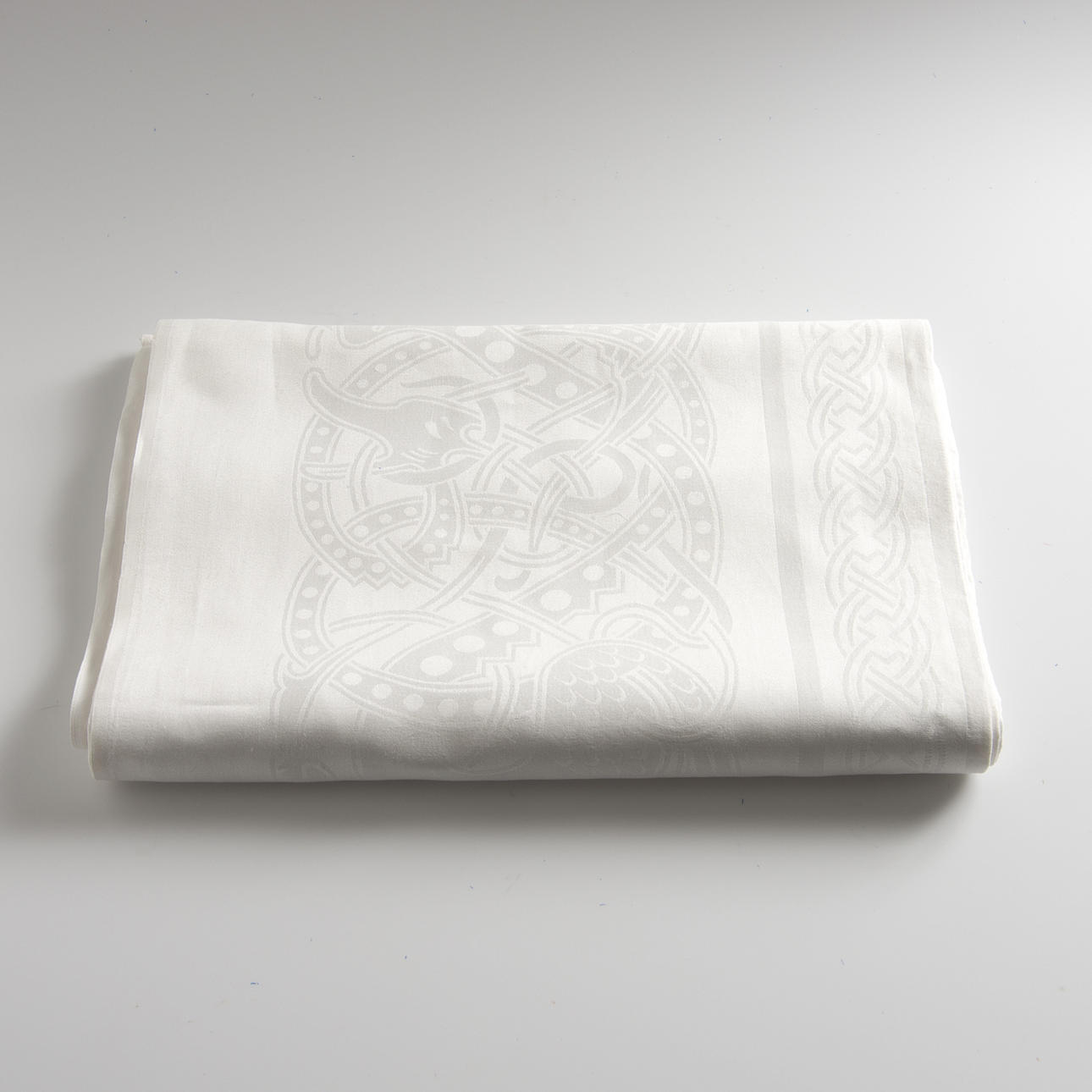 DUK, linnedamast, drakmönstrad, Signe Sohlman.