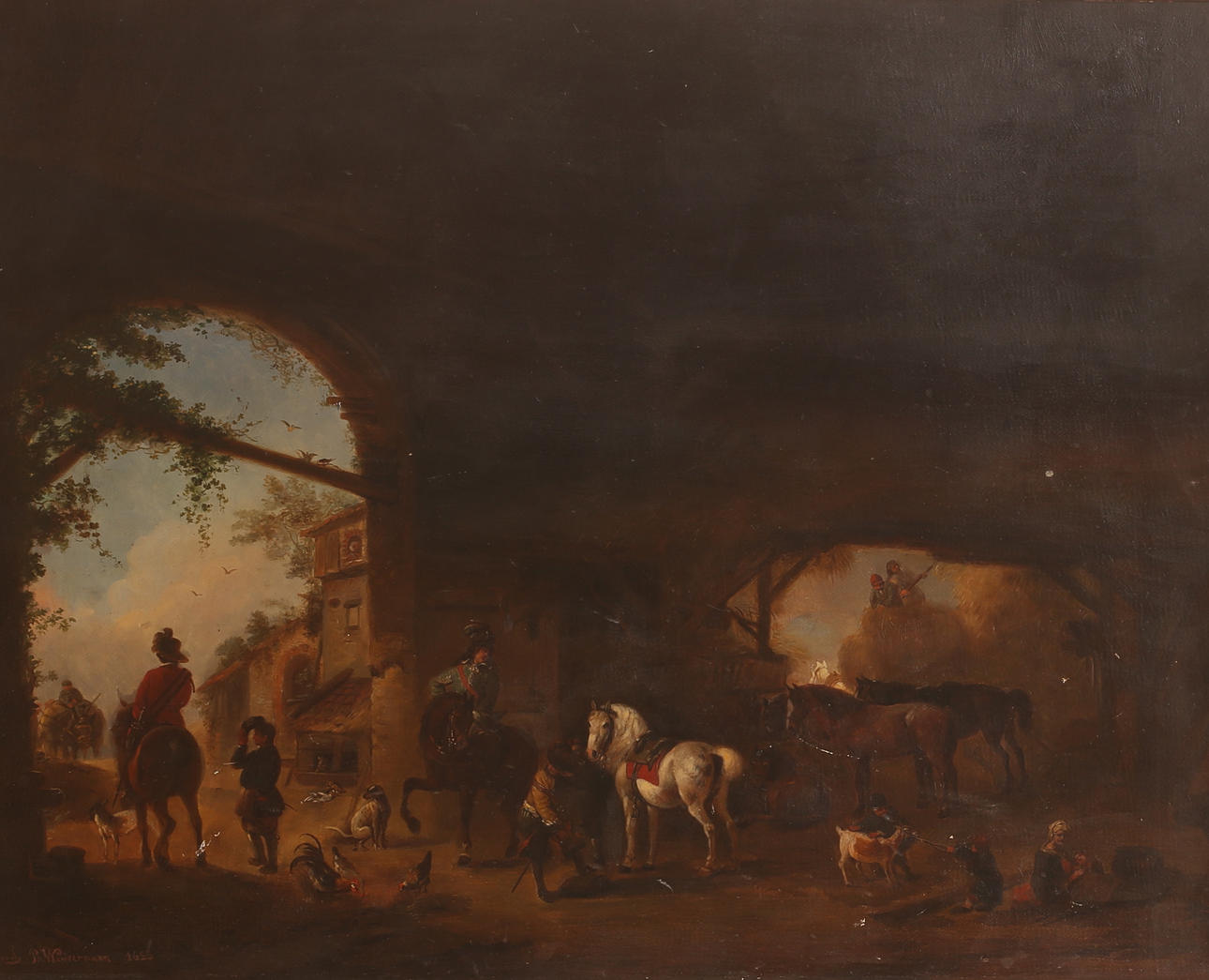 OIDENTIFIERAD KONSTNÄR Kopia efter Philip Wouwerman(1619-1668).