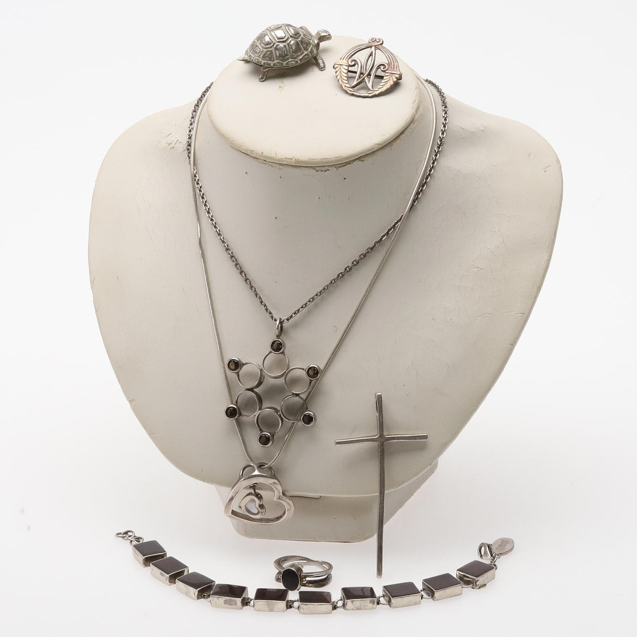 Parti, smycke, silver, 87,9g.