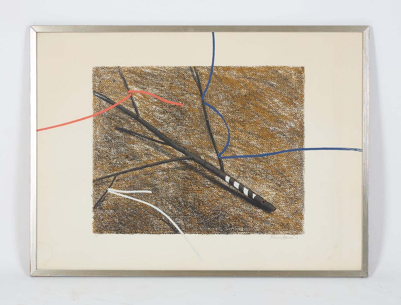 KIMMO KAIVANTO. Willow pipe, signed and dated -83, lithograph, 14/100.