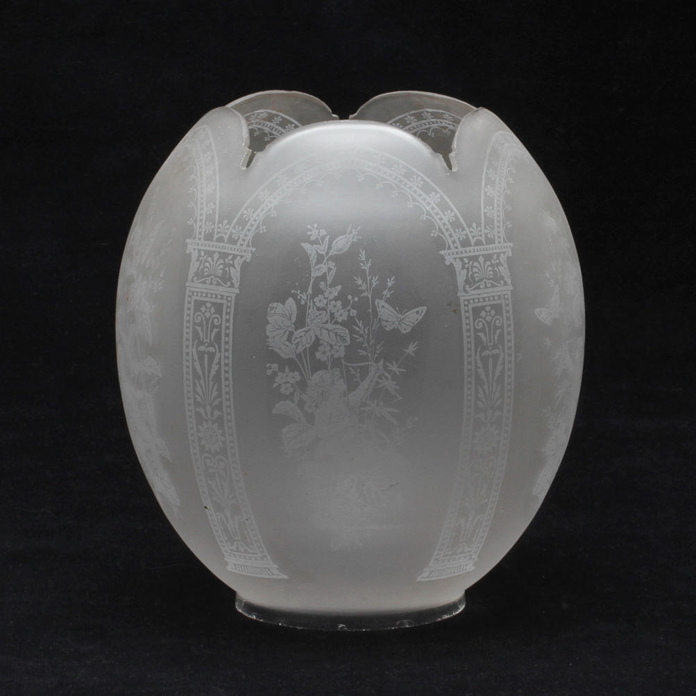 FOTOGENLAMPSKUPA, glas, omkring 1900.