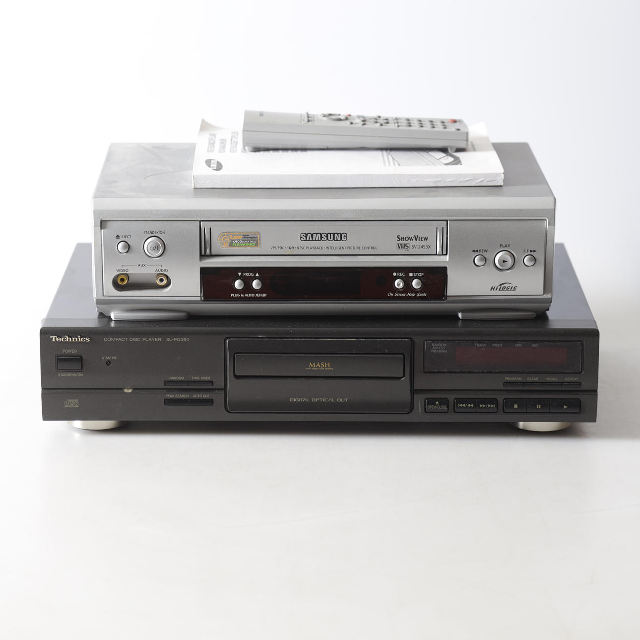 VHS- & DVD-SPELARE, Samsung & Technics, 1900-tal.