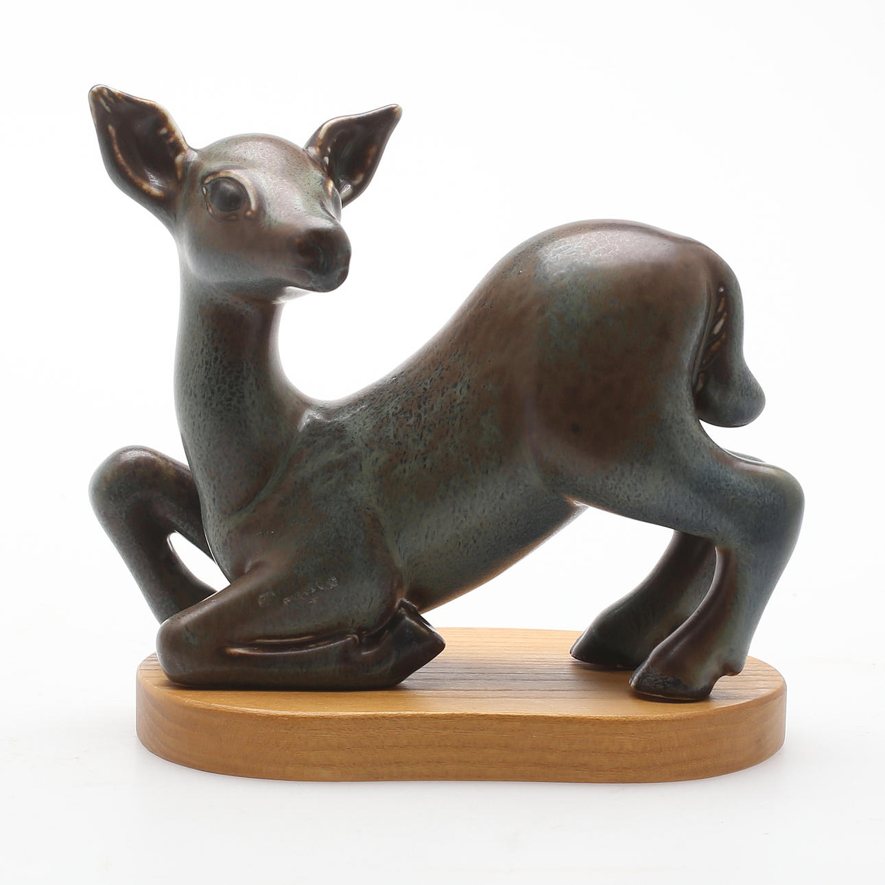 FIGURIN, stengods, Rådjur, Gunnar Nylund, Rörstrand, signerad.