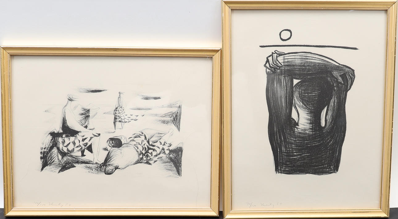 GÖSTA EHRENBERG. Lithographs 2 pcs, signed and numbered, dated 54.