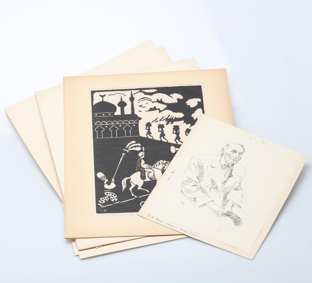 Portfolio, mixed prints and drawings.
