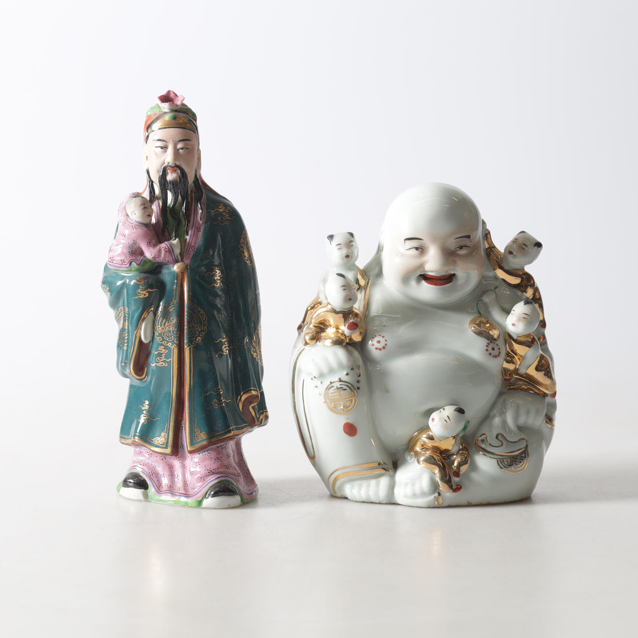 FIGURINER, 2 st, porslin, Kina.