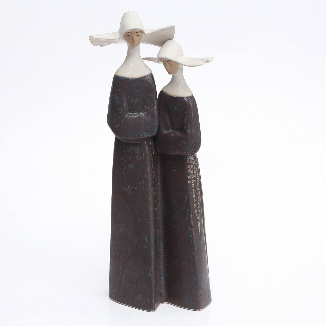 FIGURIN, stengods, "Nunnor", Lladro, Spanien.