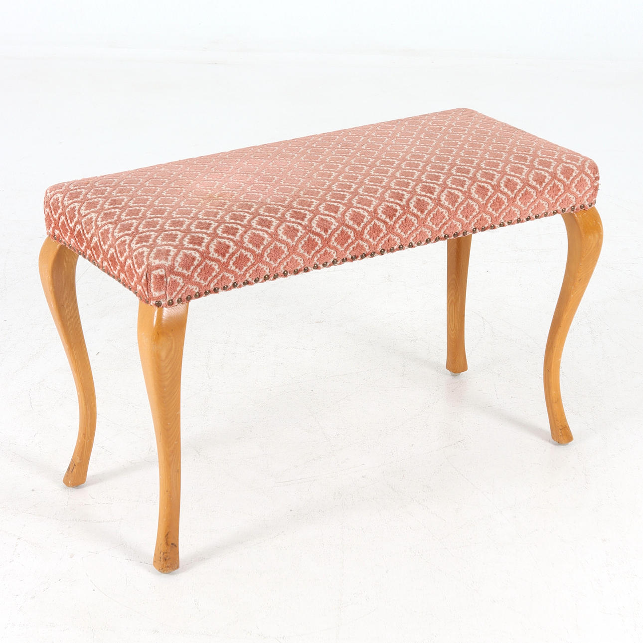 TABURETT/BÄNK, rokokostil, 1900-tal.