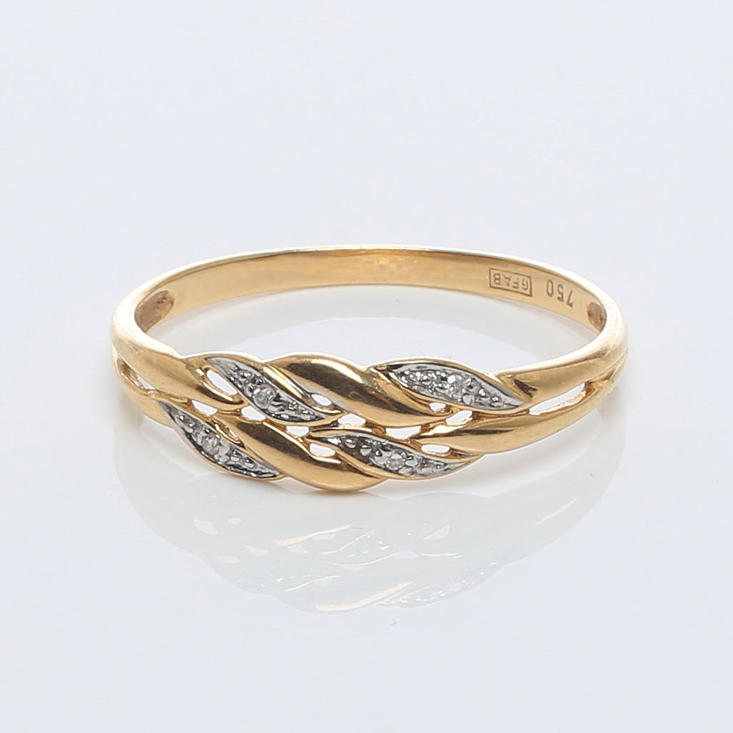 RING, 18k guld med diamantet, GFAB, 1900/2000-tal.