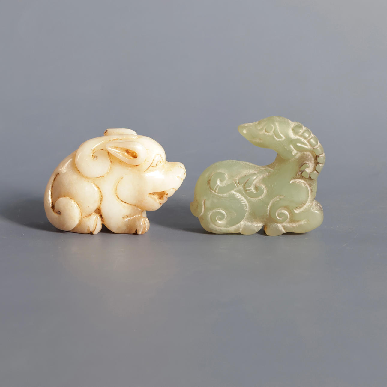 Two Chinese jade figures (2).