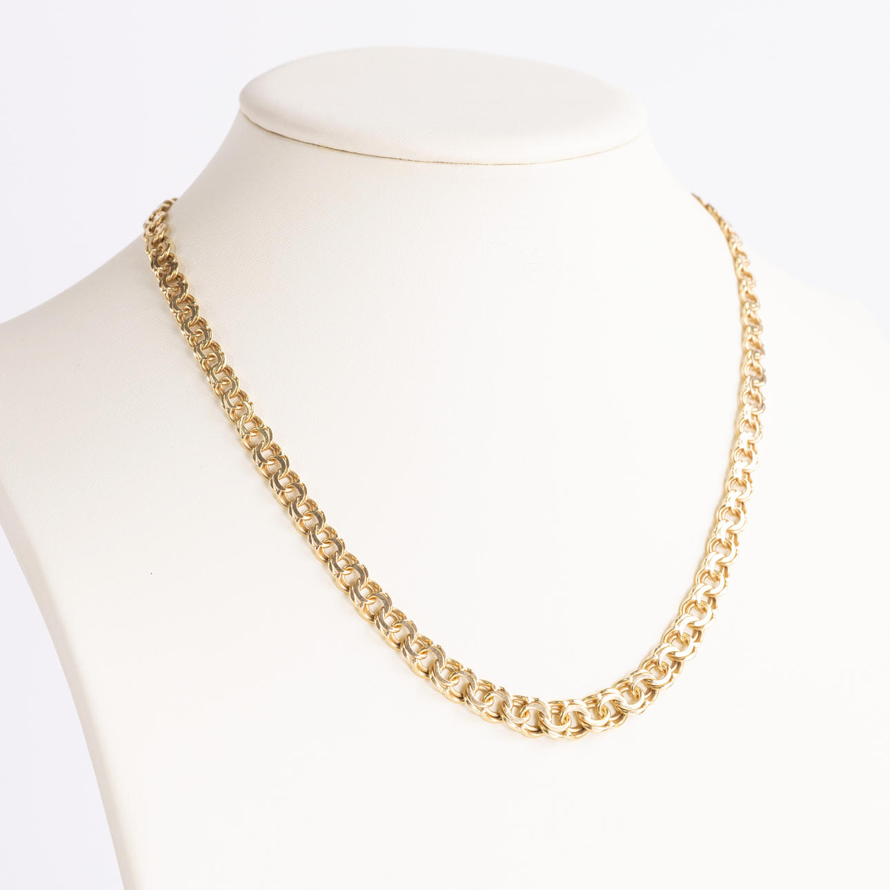 COLLIER, doserad bismarck, 18k guld.