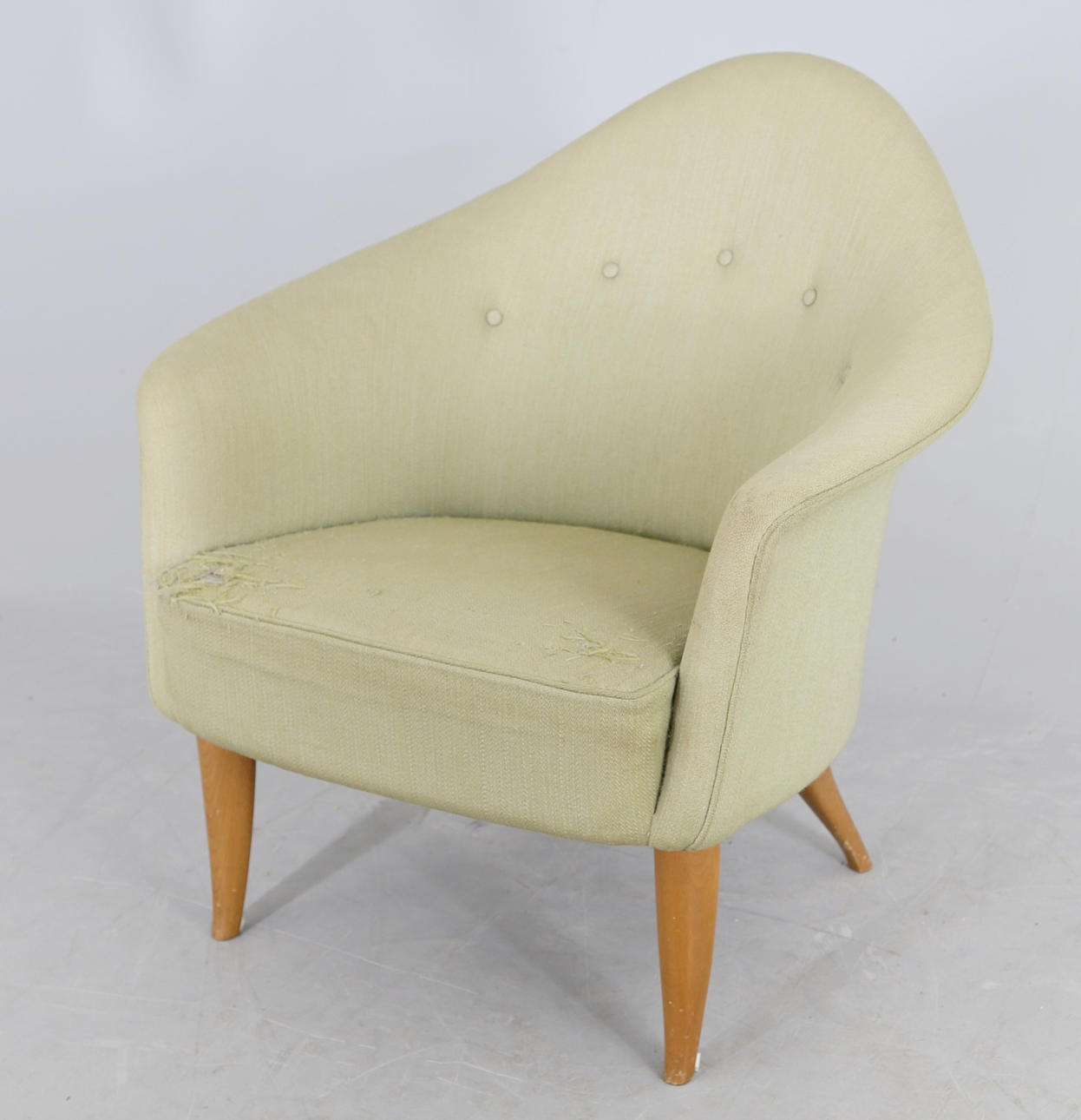 KERSTIN HÖRLIN-HOLMQVIST. Fåtölj, "Lilla Adam", Triva serien, 1900-talets mitt.