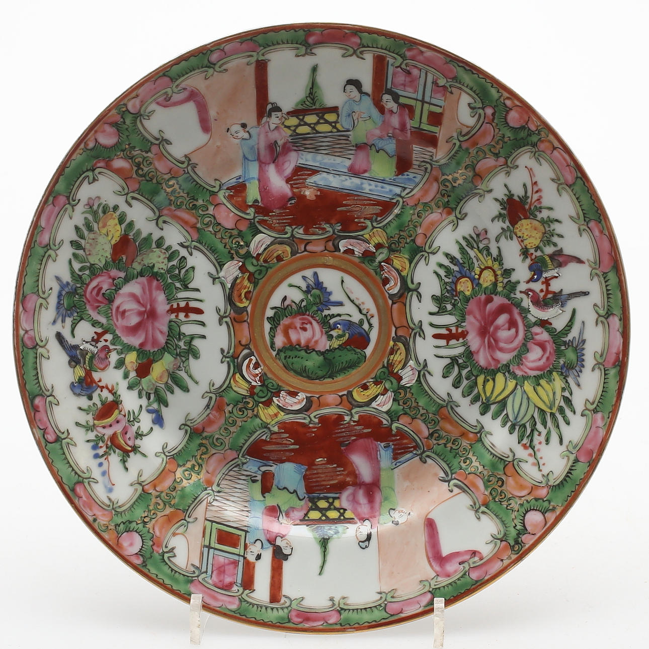 FAT, porslin, Guangxus tid, rose medallion, Kina, 1800-tal.