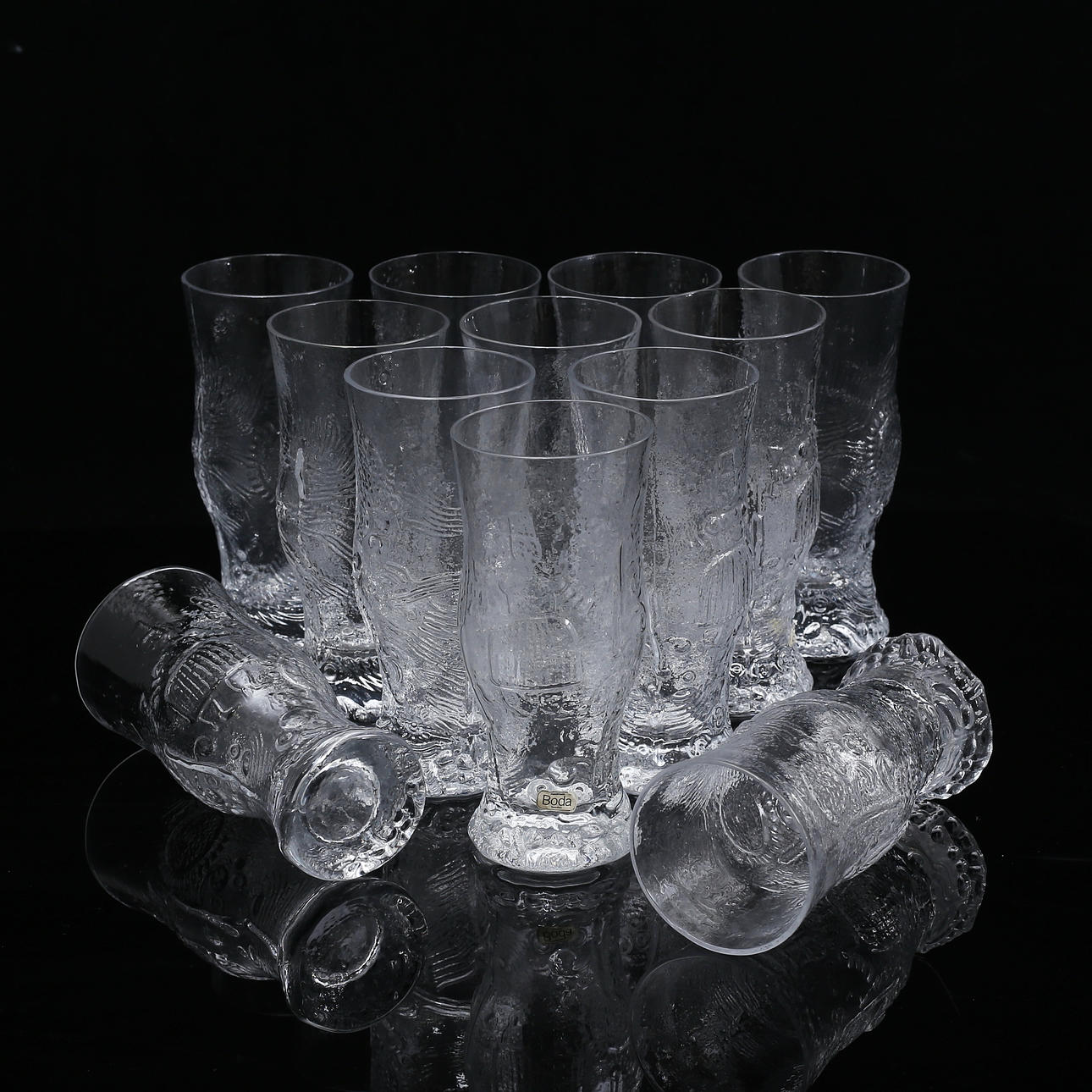 ANN OCH GÖRAN WÄRFF. Ölglas, 12 st, "Dalom", Boda.