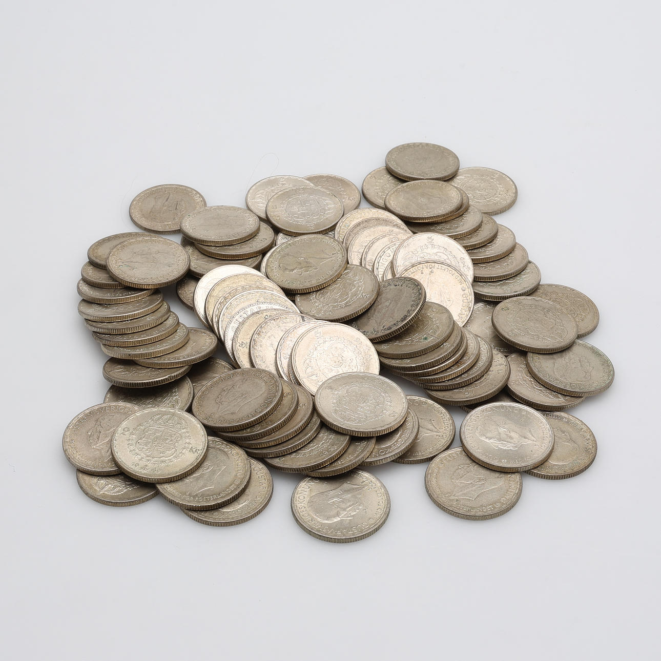 MYNT, 2-KRONOR, TOTAL VIKT 1262 GRAM.
