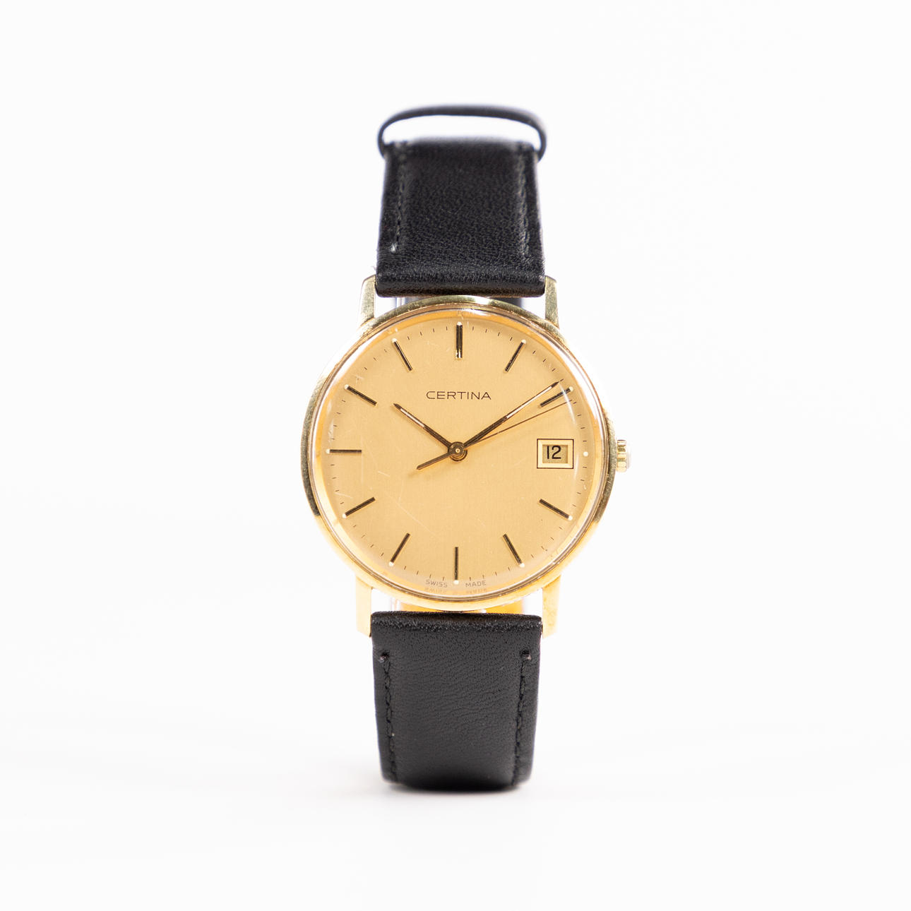 CERTINA. 33 mm, 14k guld, quartz.