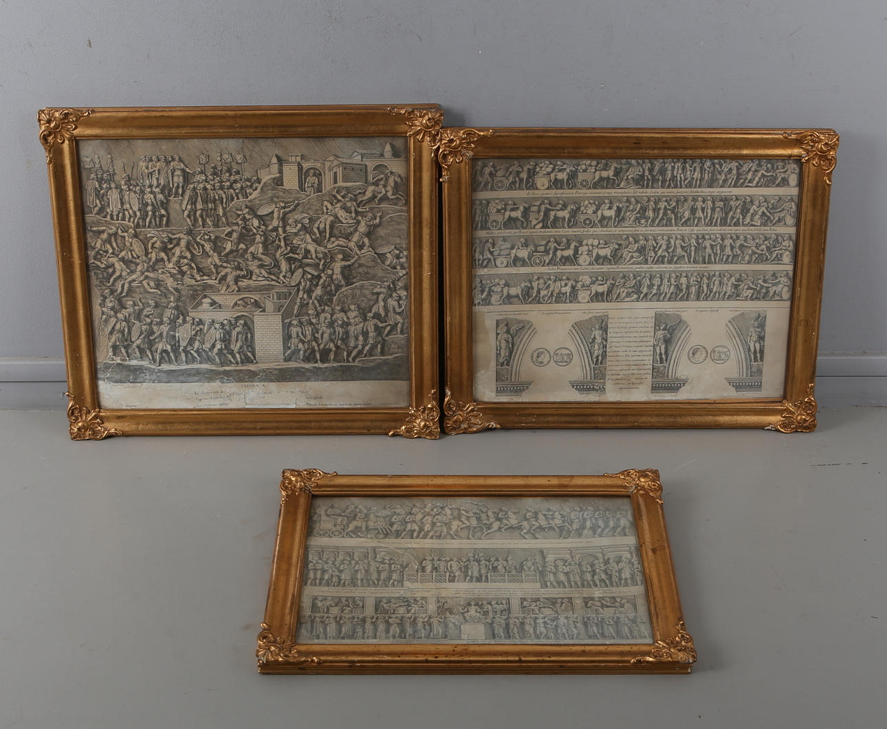 ÄLDRE GRAFIK, 3 delar, Romerska motiv, 17/1800-tal.