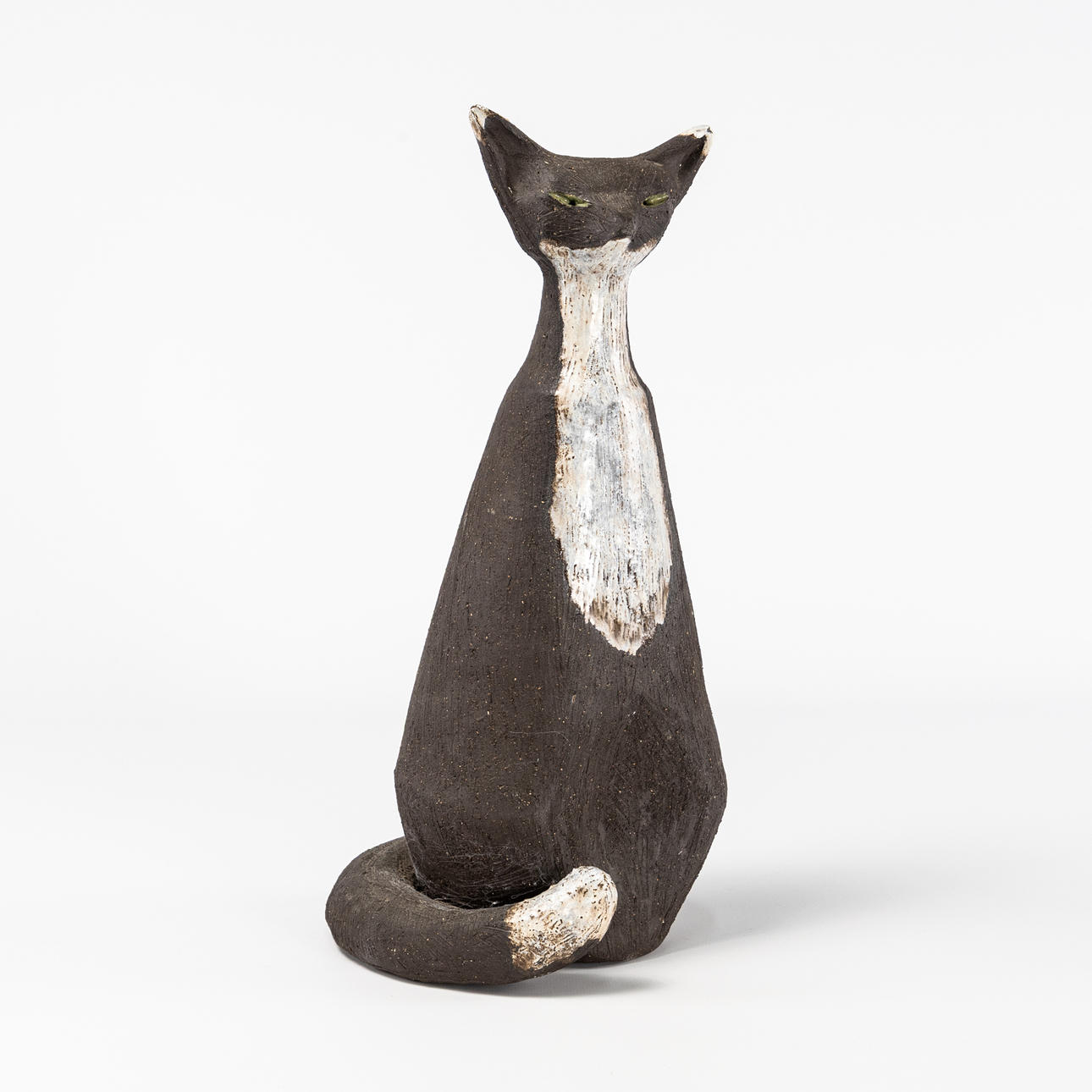 MARGA BOURELIUS. skulptur, katt, signerad.
