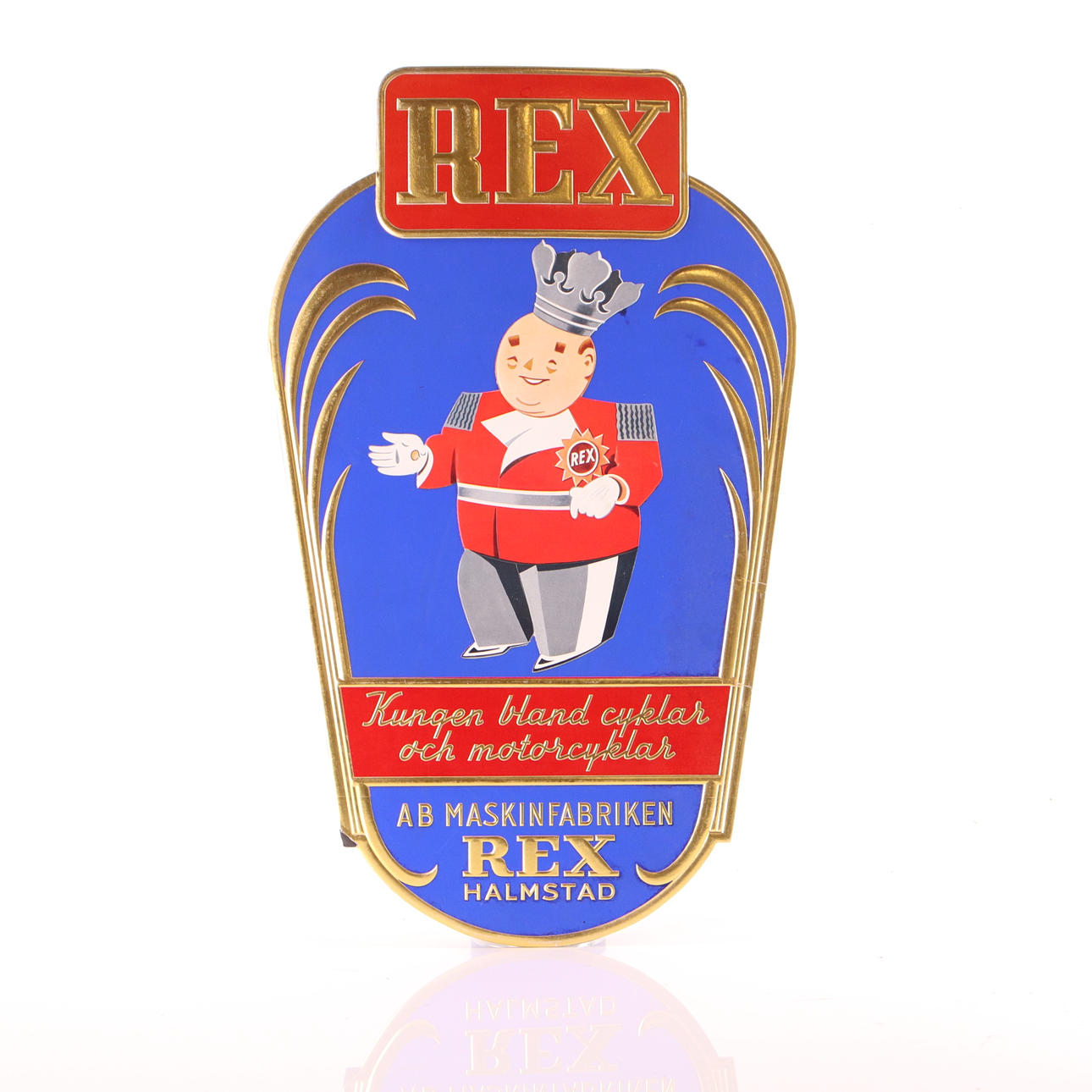 REX, pappskylt, 1940/50-tal.