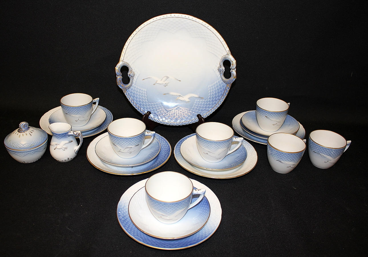 SERVIS, 21 delar, "blå måsen" Bing & Gröndal.