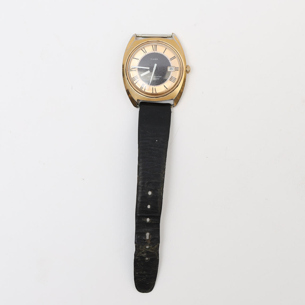 HERRARMBANDSUR, Timex, automatic, förgylld stålboett.