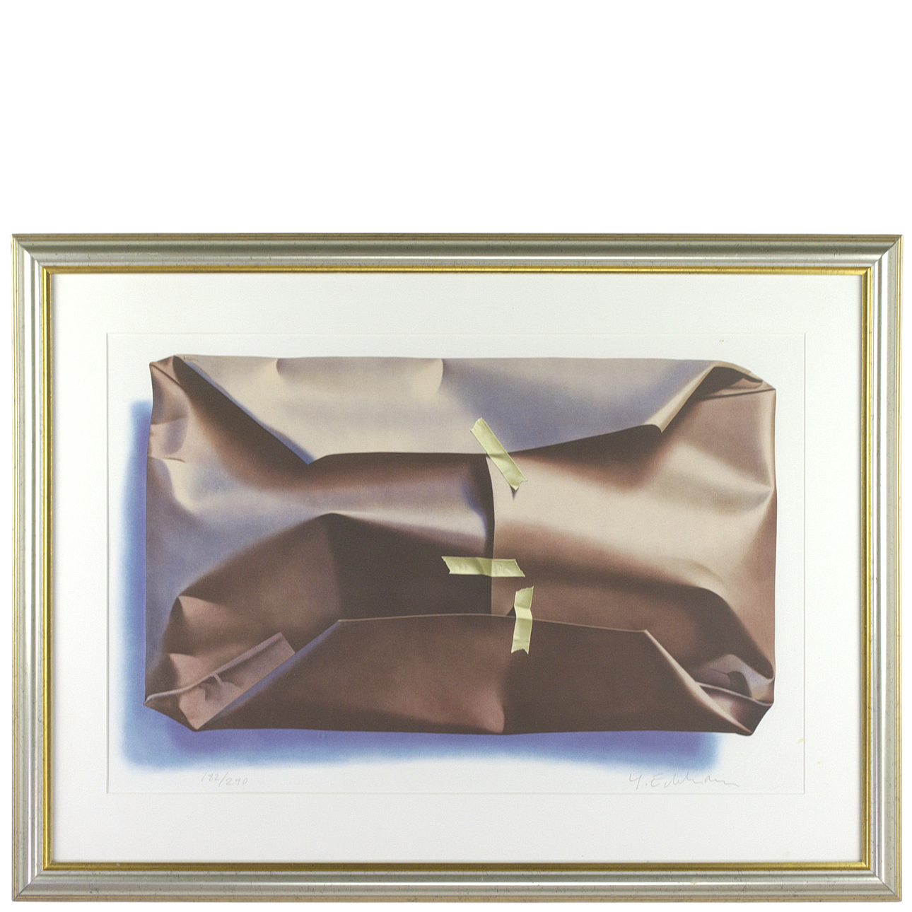 YRJÖ EDELMANN. Lithograph, 182/190, parcel with tape, signed.
