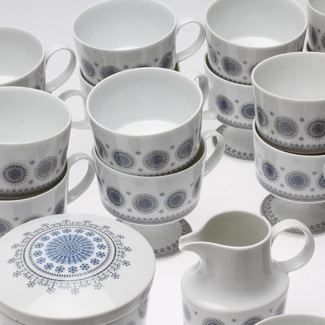 KAFFESERVIS, 43 delar, porslin, Tapio Wirkkala, Rosenthal, Tyskland.