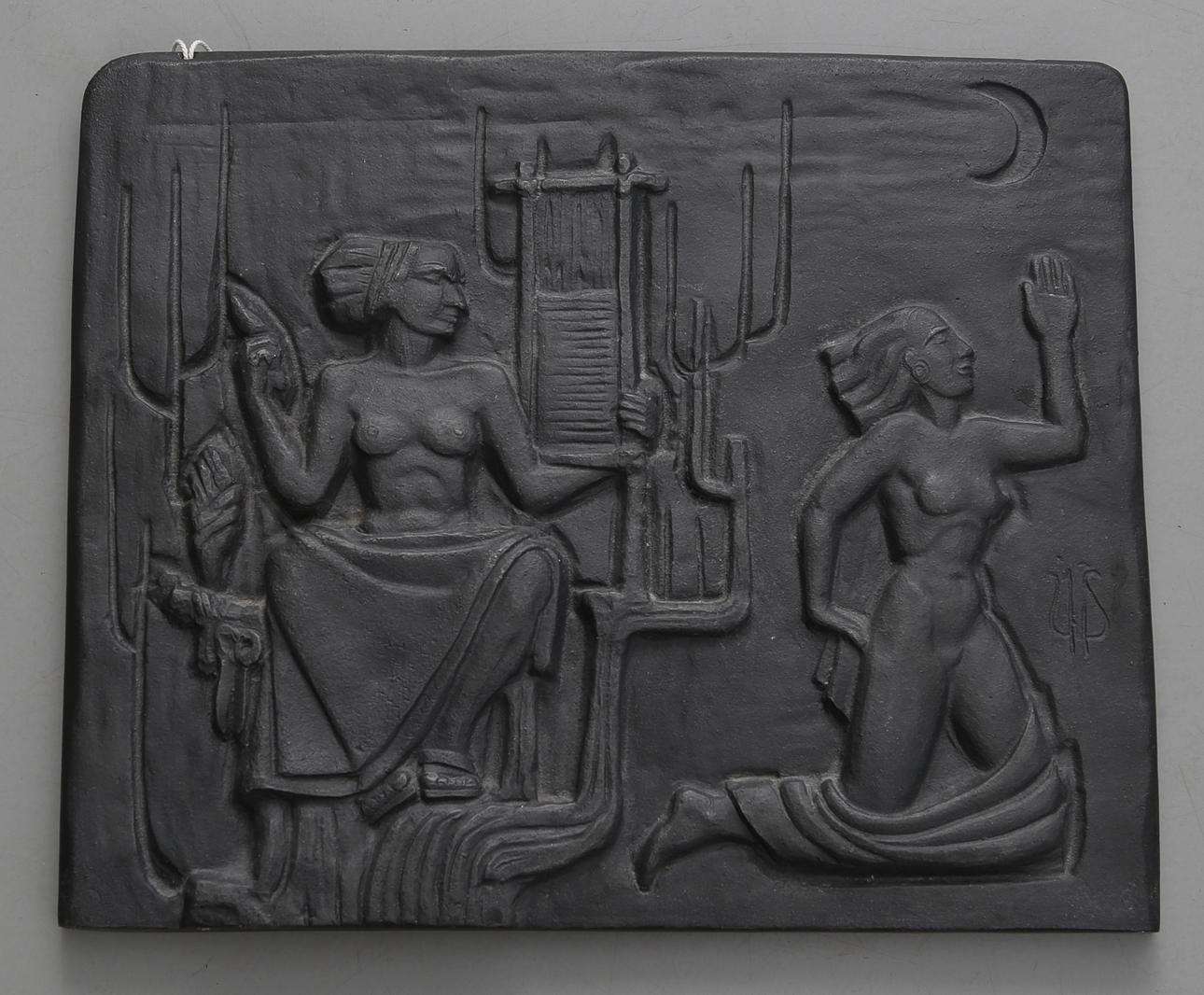 VÄGGRELIEF, gjutjärn, Ulla Fogelklou-Skogh, Antikjärn Ystad, 1960/1970-tal.