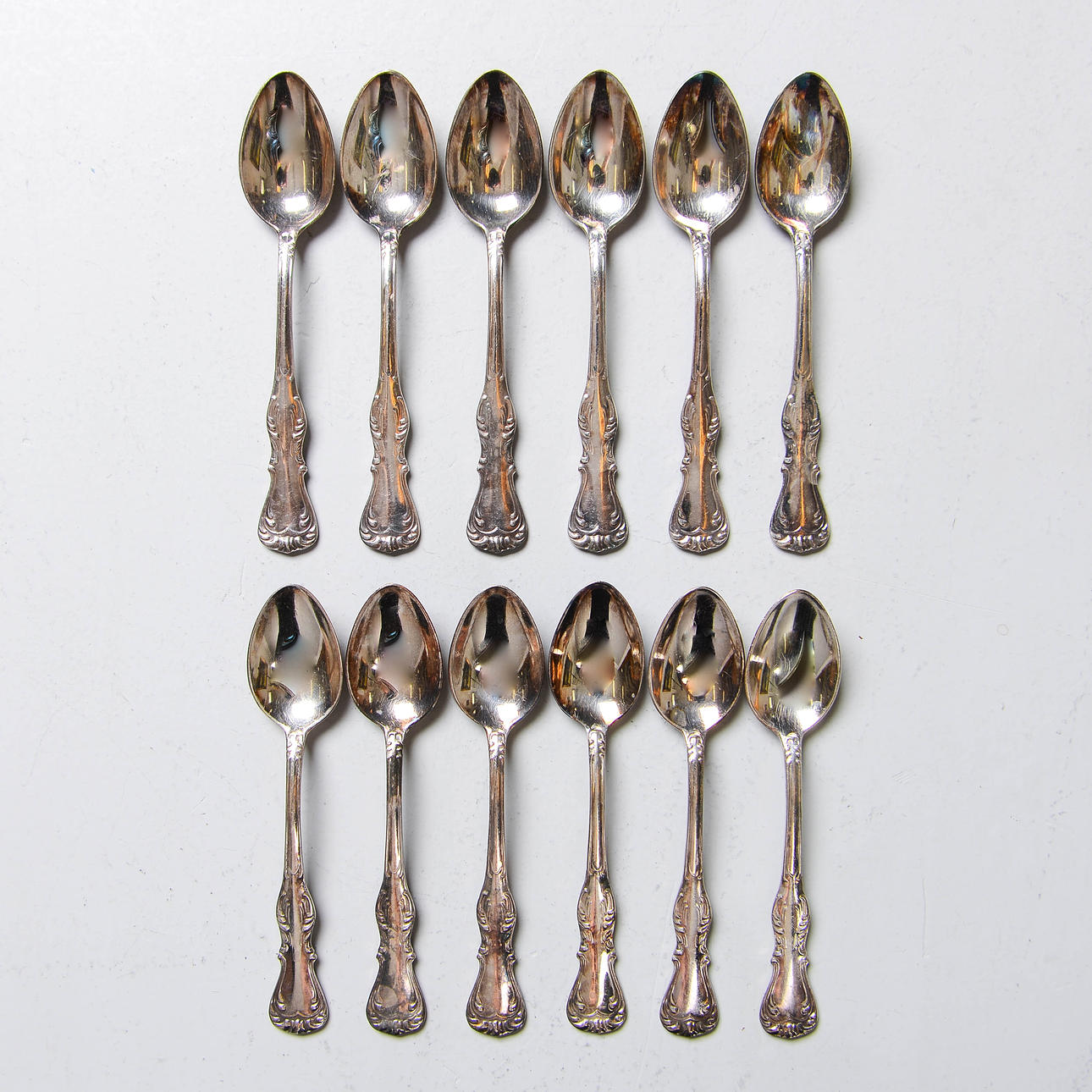 TESKEDAR, 12 st, silver, "Prins Albert, GAB.