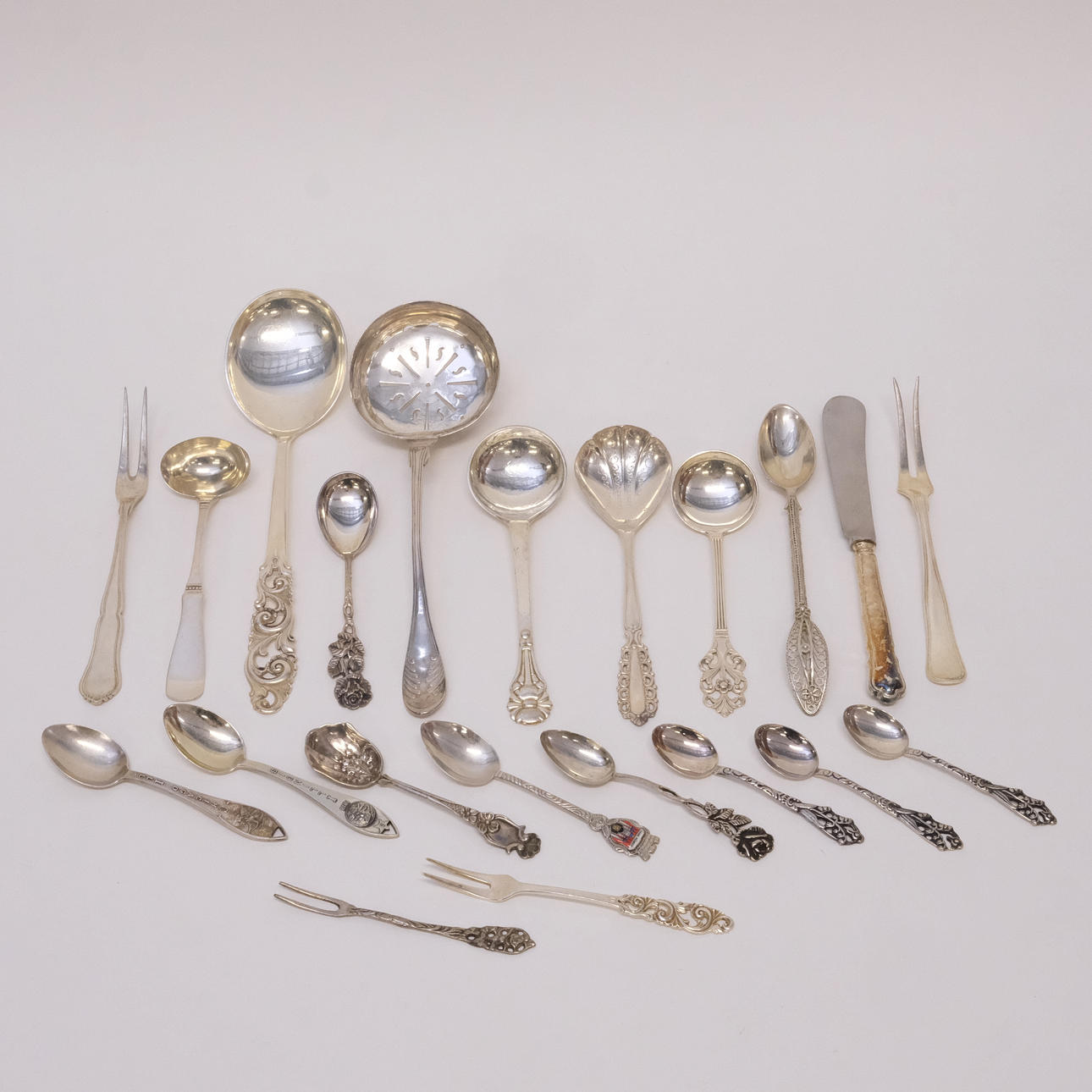 PARTI BESTICK SILVER, 21 DELAR.