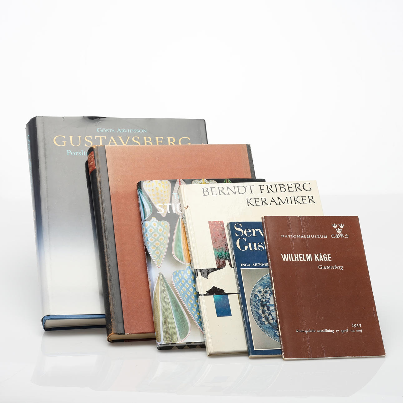BOOKS, 5 volumes regarding Gustavsberg.