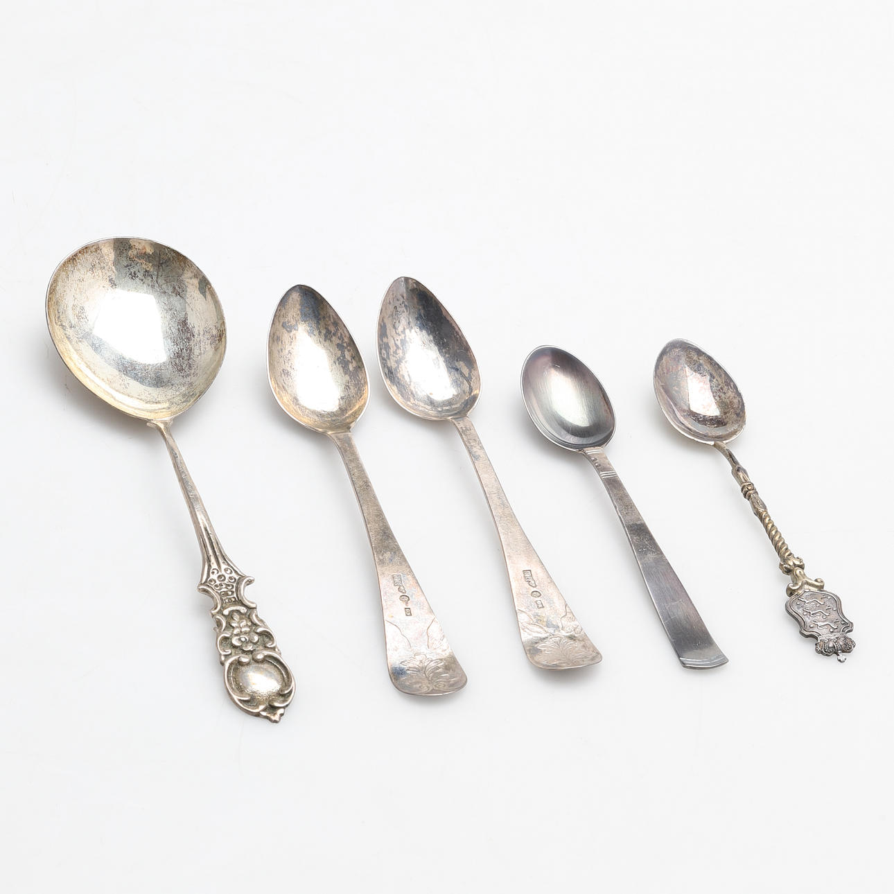 PARTI SILVER, 5 delar. Vikt ca 78 g.