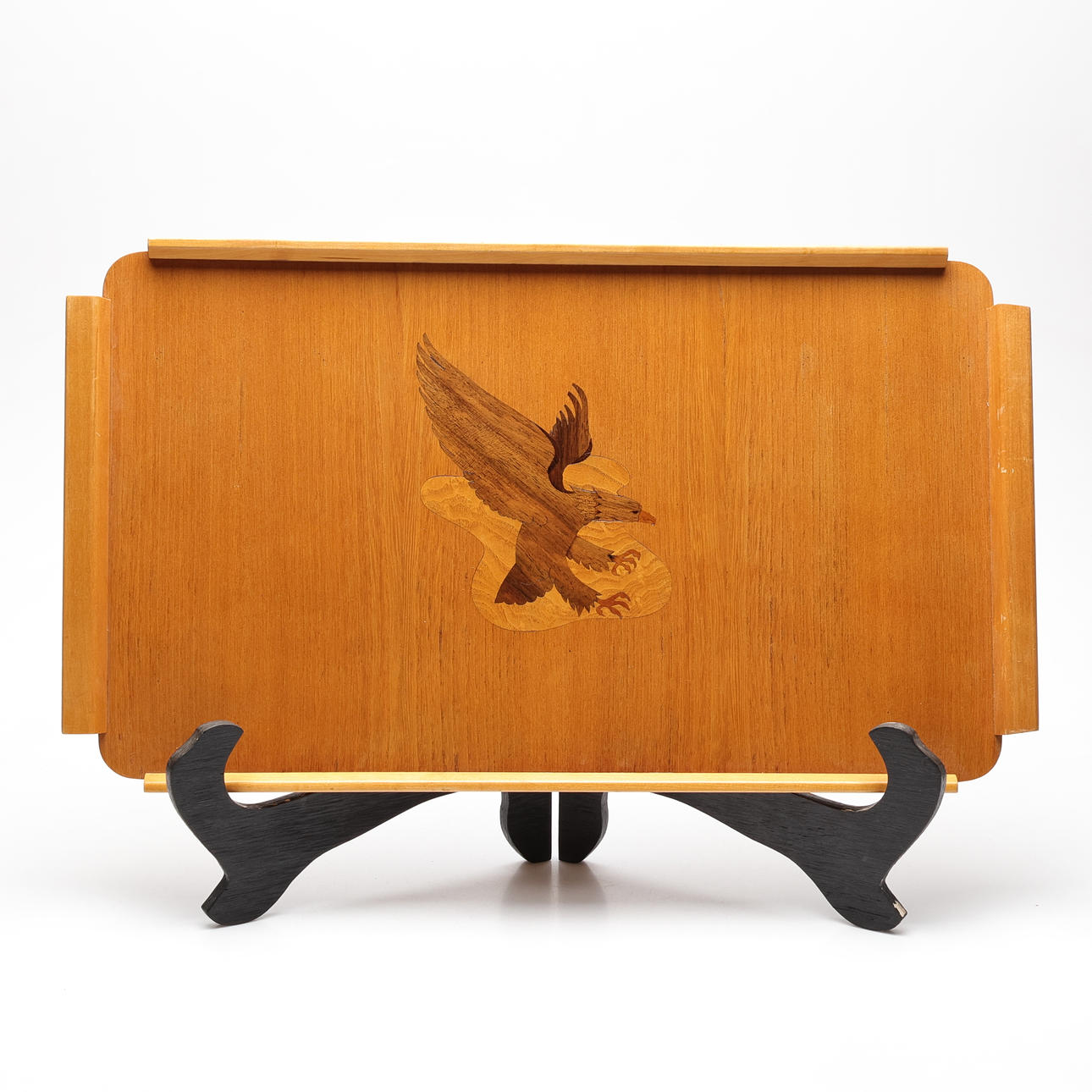 TRAY, Mjölby intarsia or Reiners, 1940s.