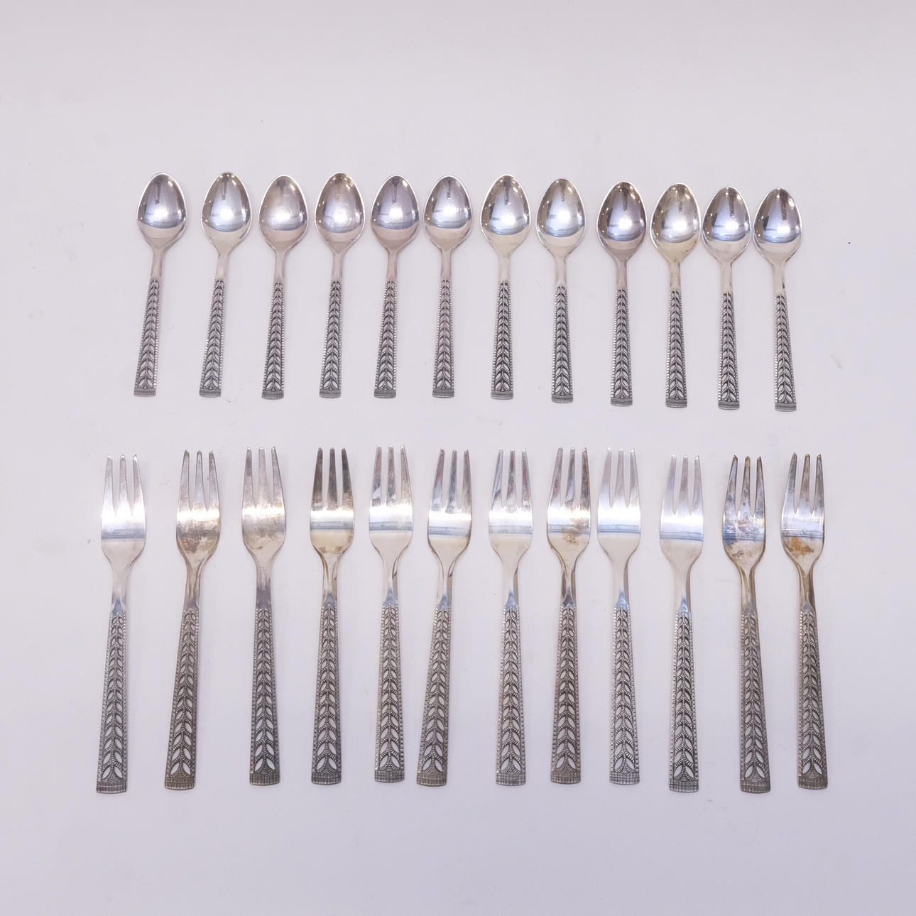 BESTICK, SILVER, "JUVEL", NORGE, 24 DELAR.