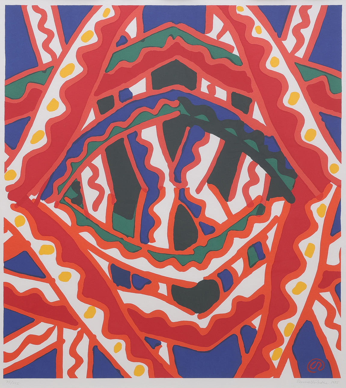 LENNART RODHE. LITHOGRAPH, SIGNED, NUMBERED 75/125 AND DATED 1995.