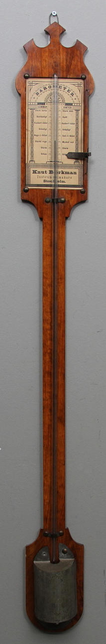 BAROMETER, Knut Björkman instrumentmakare Stockholm, 1800-tal.