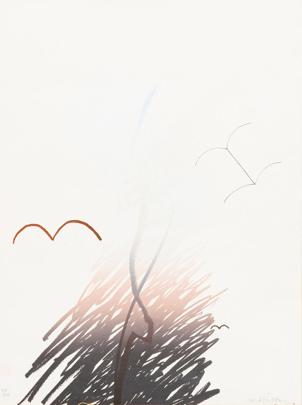 CURT HILLFON. Composition, lithograph, signed, numbered 205/250.