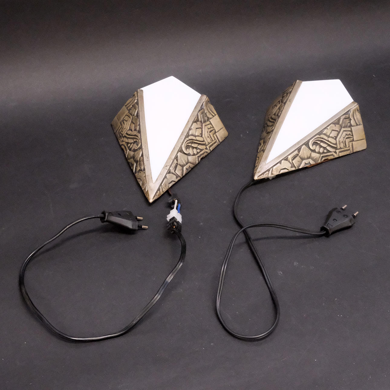 WALL SCONCES, A PAIR, ART DECO.